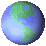 Spinning Earth; Actual size=240 pixels wide